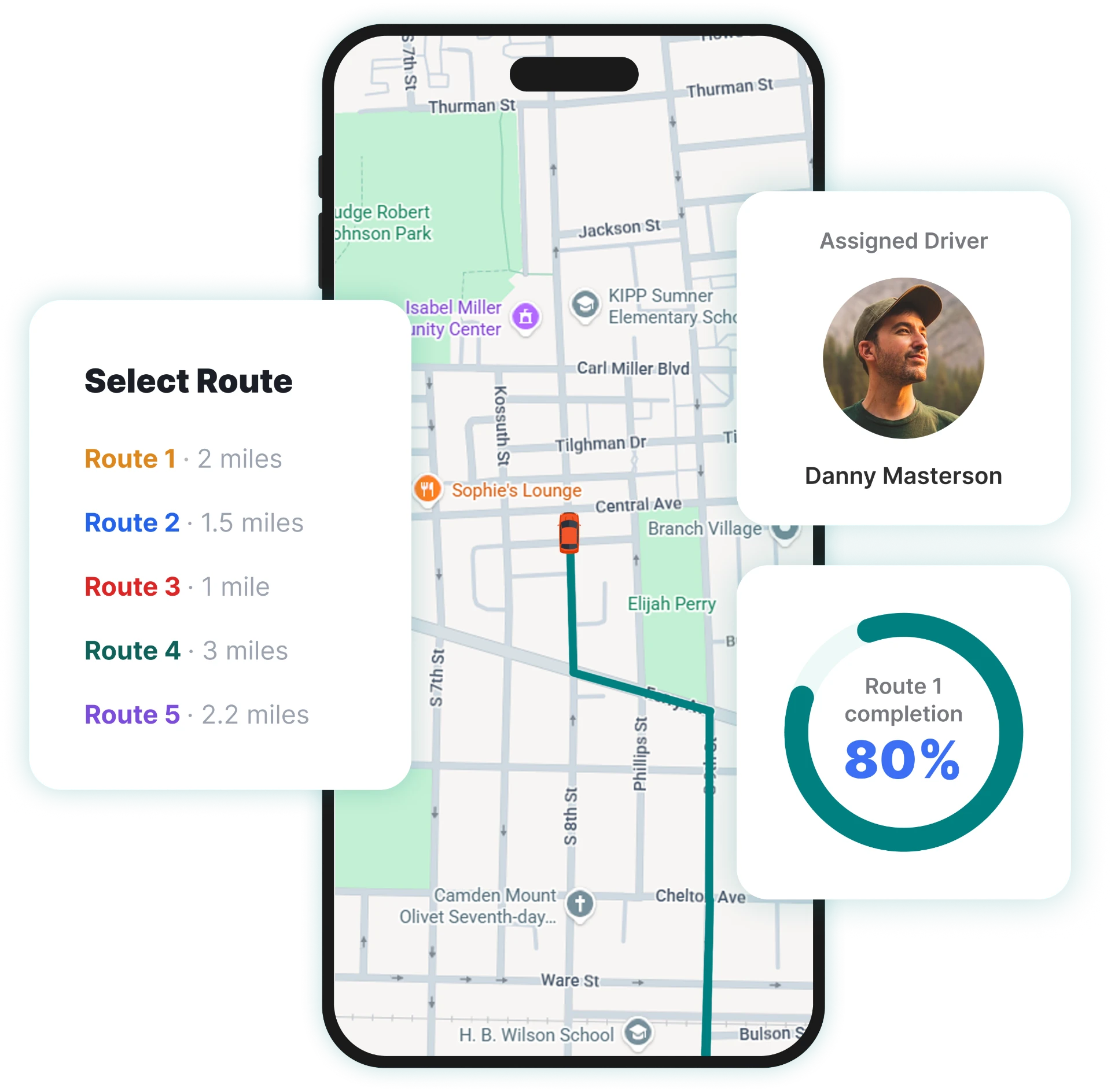 Create Routes. Assign Drivers. Track Progress