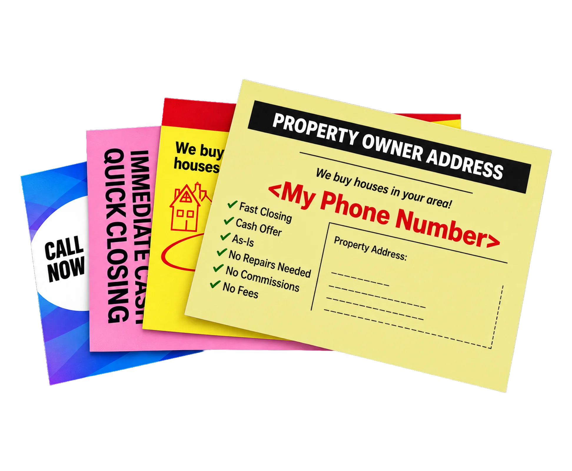 Direct mail postcards for real estate investors