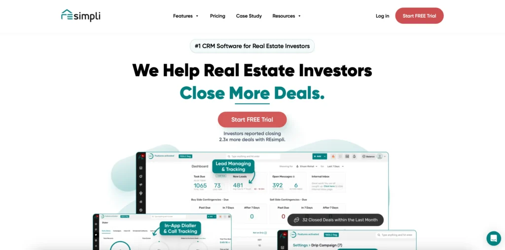 best real estate investor crm, REsimpli