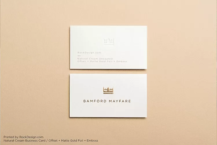 Mettalic accent Real Estate Business Cards