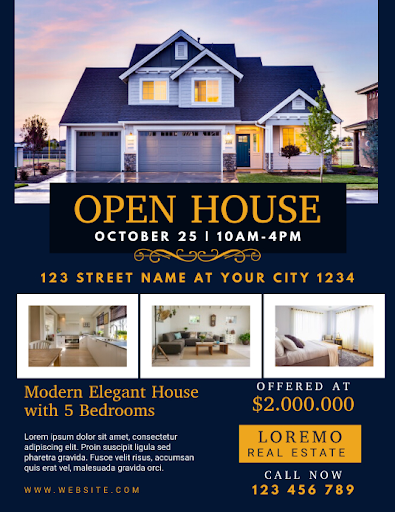 sample open house invite by PosterMyWall