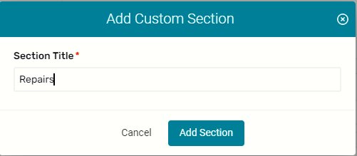 Add Custom Section