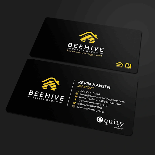 sample high contract business cards from Beehive Realty Group