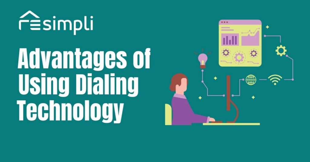 Advantages of Using Dialing Technology with image of person on a computer 