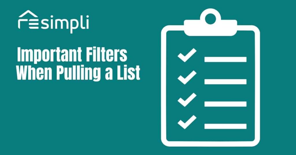 Important Filters When Pulling a List