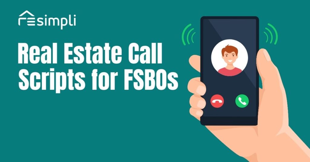 Real Estate Call Scripts for FSBOs with image of hand holding a mobile phone with an incoming call