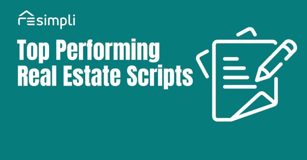 Top Performing Real Estate Scripts with icons for pen and paper