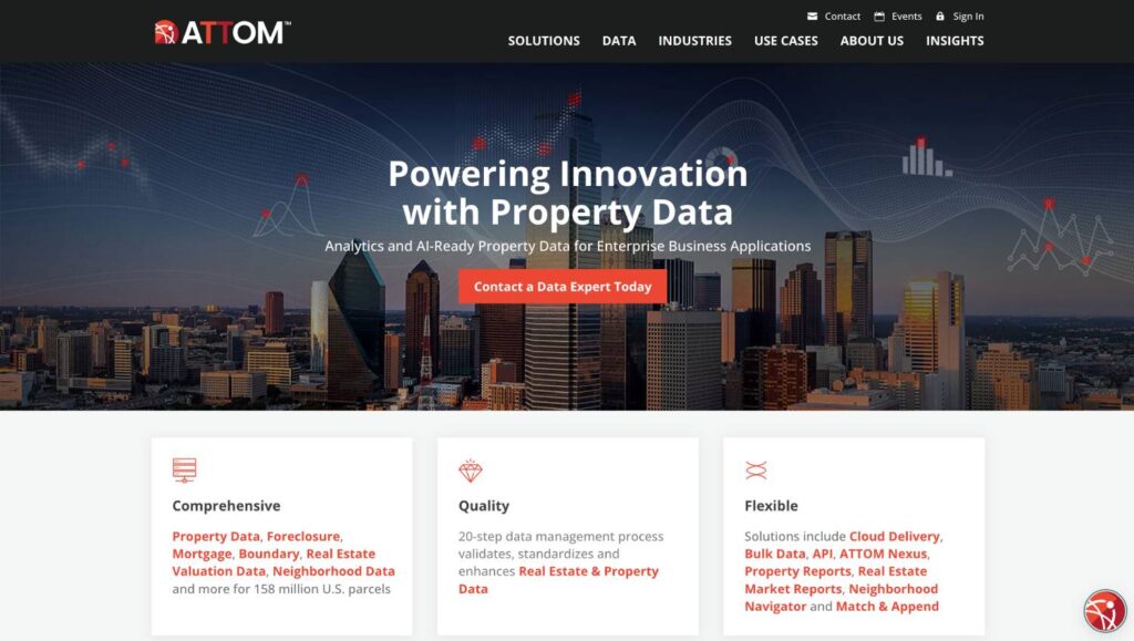 ATTOM (Nexus) – Best API Access to Nationwide Property + Neighborhood Data - 7 Best Nationwide Property Data Software for Investors