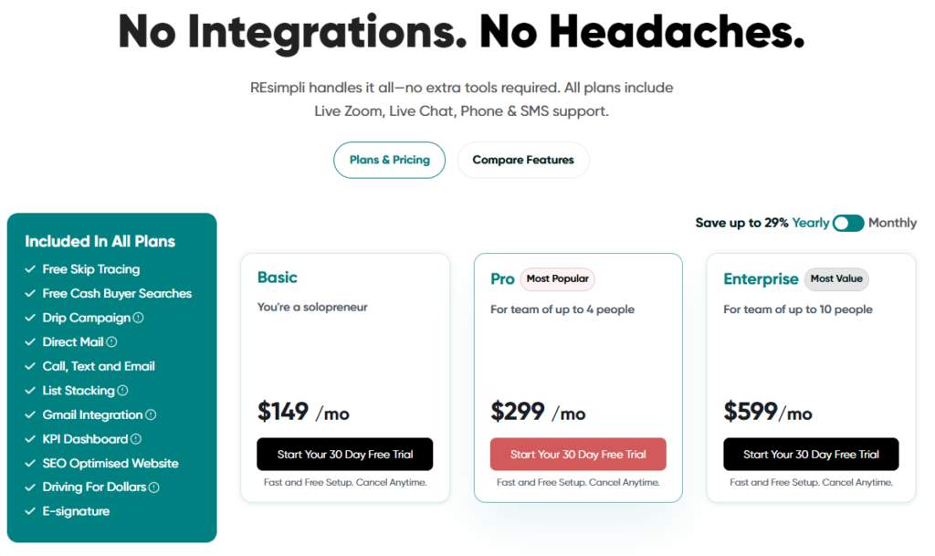 BatchLeads vs PropStream, REsimpli