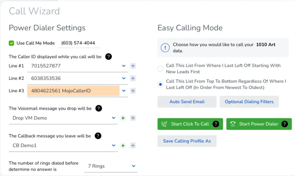 Mojo Dialer pricing, REsimpli