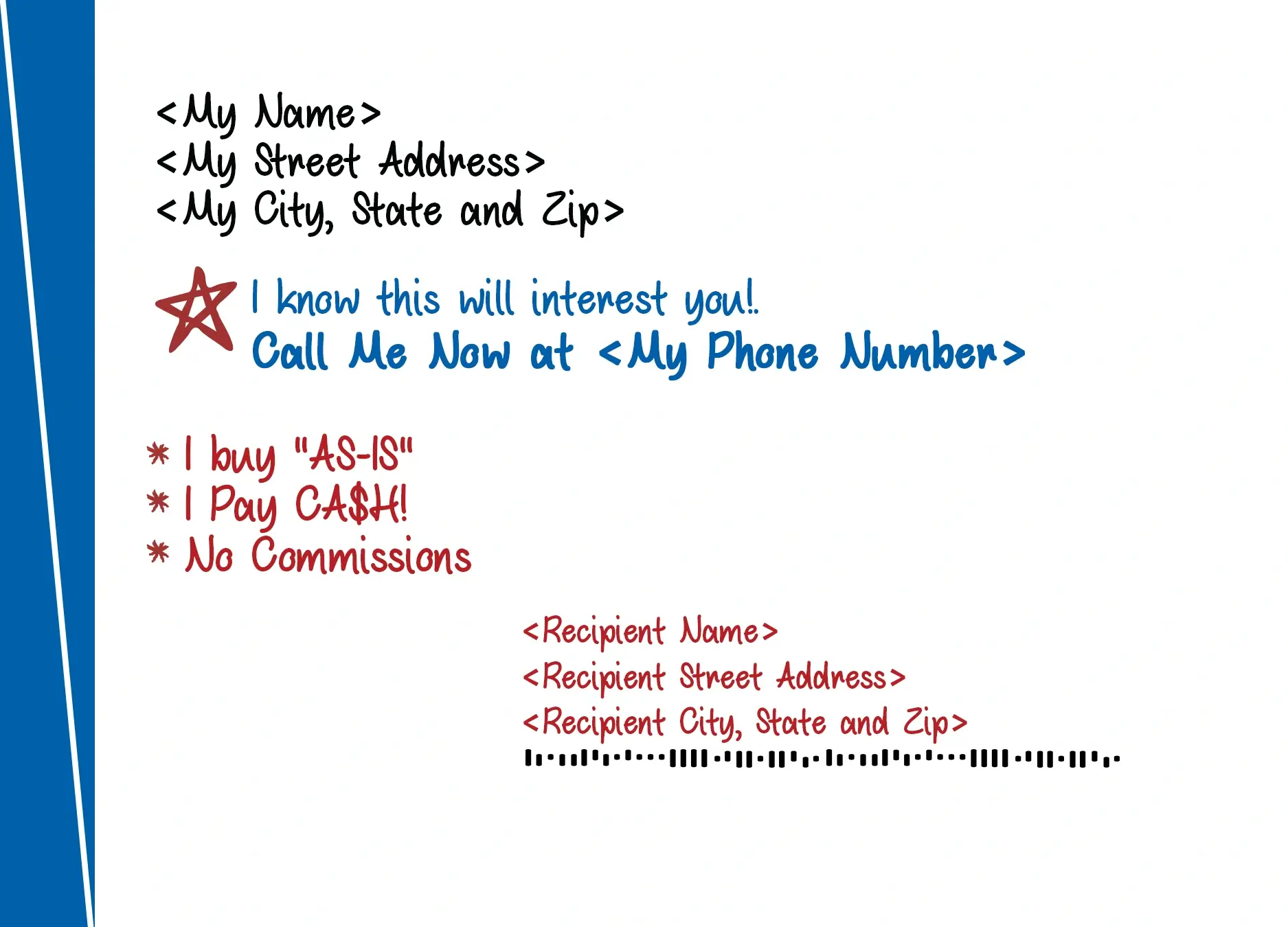 sample general postcard